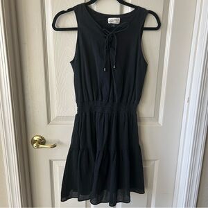 Universal Thread Black Sleeveless Smocked Waist Dress Size Small Boho Western